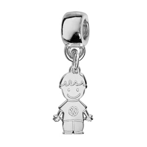 Charms Thabora en argent rhodié petit garçon suspendu