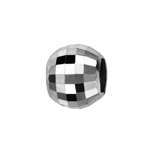 Charms Thabora en argent rhodié boule à facettes carrées