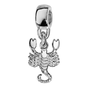 Charms Thabora en argent rhodié zodiaque découpé suspendu scorpion