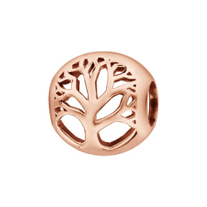 Charms Thabora en argent et dorure rose boule ajourée en arbre de vie
