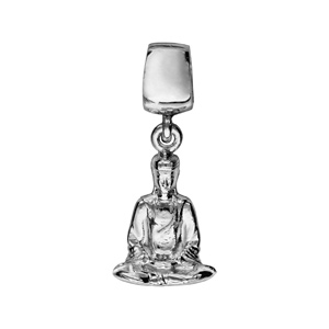 Charms Thabora en argent rhodié Bouddha suspendu