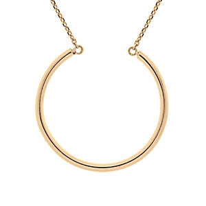 Collier charms en plaqué or cercle GM 50+5cm