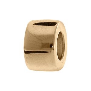 Charms Thabora en plaqué or jaune anneau lisse coulissant à graver