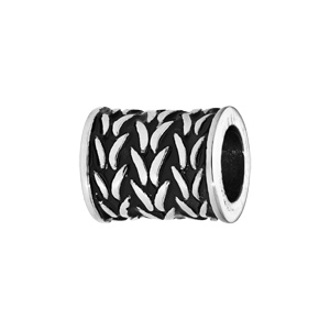 Charms Thabora médium en acier tube noire avec motifs épis