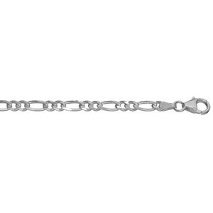 Chaîne en argent maille Hawaï 1+2 largeur 4mm et longueur 50cm