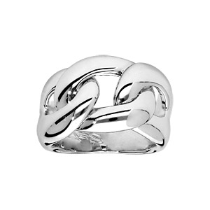 Bague Elixès en argent massif maillons grosse chaîne