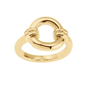 Bague Elixès en vermeil type bouée