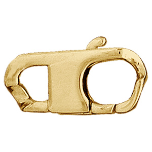 Fermoir plat en plaqué or ouvert - largeur 11mm