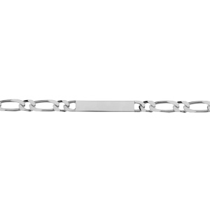 Gourmette en argent maille figaro 1+1 largeur 6mm et longueur 18cm - Vue 2