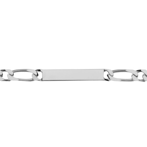 Gourmette en argent maille figaro 1+2 largeur 6mm et longueur 18cm - Vue 2