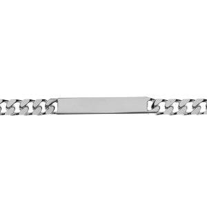 Gourmette en argent maille serr�e largeur 6mm et longueur 18cm - Vue 2