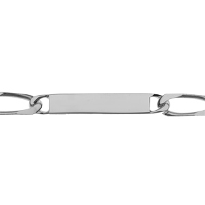 Gourmette en argent maille figaro 1+1 largeur 8mm et longueur 21cm - Vue 2