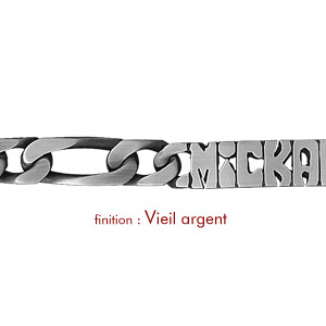 Gourmette argent d�coup�e main � votre pr�nom - Vue 2