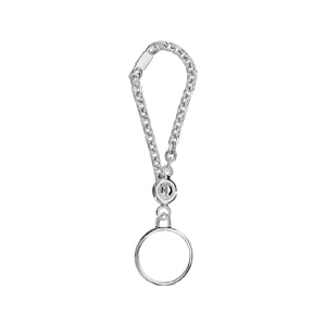 Porte-clef porte pi�ce en argent diam�tre 18,4mm - Vue 2