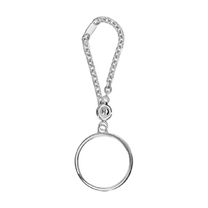 Porte-clef porte pi�ce en argent diam�tre 29,1mm - Vue 2