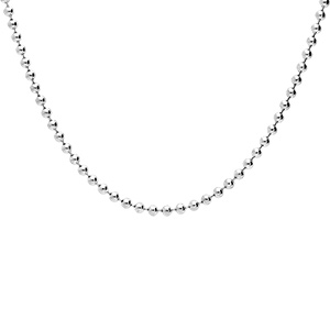 Cha�ne en argent maille boules largeur 2mm et longueur 45cm - Vue 2
