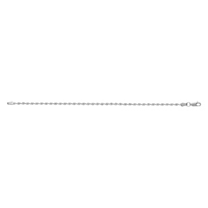 Bracelet en argent cha�ne vrille largeur 3mm et longueur 17cm - Vue 2