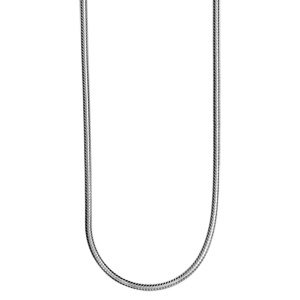 Cha�ne en argent maille tube diam�tre 2mm et longueur 40cm - Vue 2