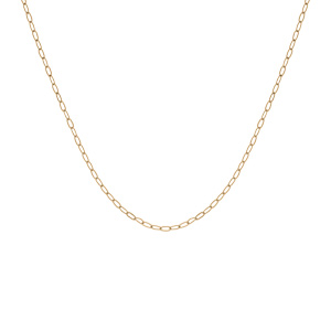Cha�ne en argent et dorure jaune maille rectangulaire largeur 1,8mm longueur 45cm - Vue 2