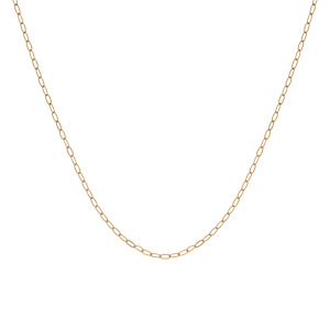 Cha�ne en argent et dorure jaune maille rectangulaire largeur 1,8mm longueur 50cm - Vue 2