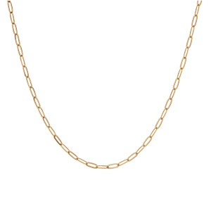 Cha�ne en argent et dorure jaune maille rectangulaire largeur 2,6mm longueur 55cm - Vue 2