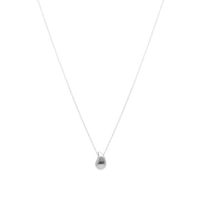 Collier en argent rhodi� forme goutte - 42+3cm - Vue 2