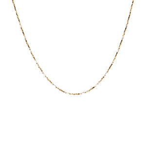 Cha�ne en argent et dorure jaune torsade diamant� �paisseur 0.6mm longueur 40cm - Vue 2