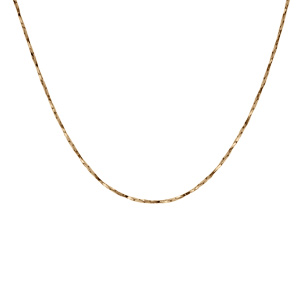 Cha�ne en argent et dorure jaune torsade diamant� �paisseur 0.6mm longueur 42cm - Vue 2