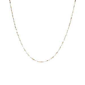 Cha�ne en argent et dorure jaune torsade diamant� �paisseur 0.6mm longueur 45cm - Vue 2