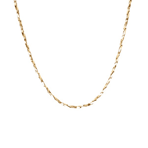 Cha�ne en argent dorure jaune torsade diamant� �paisseur 1.4mm longueur 45cm - Vue 2