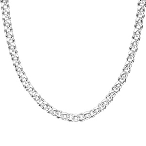 Cha�ne en argent maille jaseron et fermoir bou�e - longueur 42cm - Vue 2