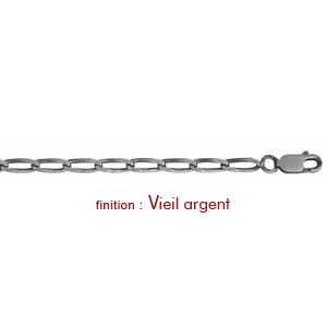 Cha�ne en argent maille cheval largeur 3mm et longueur 50cm - Vue 2