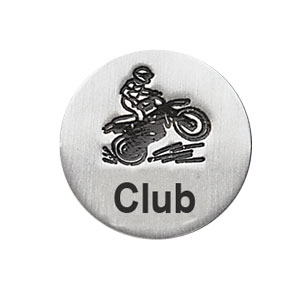 Pin\'s en argent rond diam�tre 20mm � graver - Vue 2