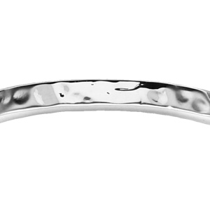 Bague en argent rhodi� style alliance fine martel�e - Vue 2