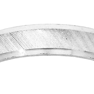 Alliance en argent rhodi� satin�e largeur 4mm - Vue 2