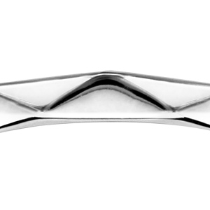 Alliance en argent rhodi� forme g�om�trique lisse - Vue 2