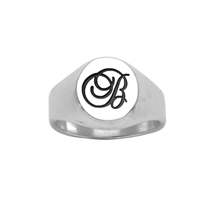 Chevali�re en argent petit plateau ovale - Vue 2