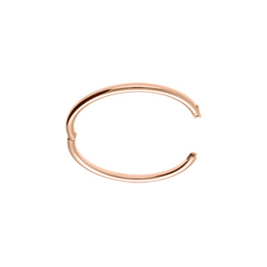 Bracelet en acier jonc massif dor� rose tube ovale articul� diam�tre 62x55.5mm interieur - Vue 2