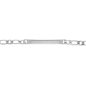 Gourmette en acier maille 1+1 largeur 5mm et longueur 18cm - Vue 2