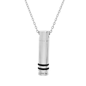 Collier en acier cha�ne avec pendentif \