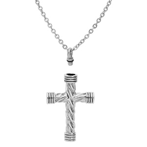 Collier en acier cha�ne avec pendentif \