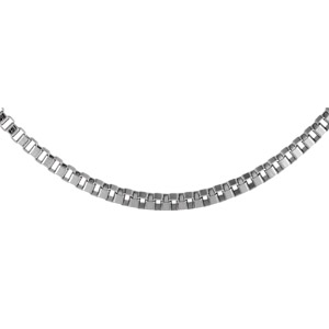 Cha�ne en acier maille v�nitienne largeur 3mm et longueur 55cm - Vue 2