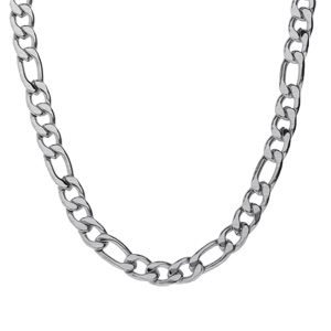 Collier en acier satin� 1+3 11mm  - 55cm - Vue 2