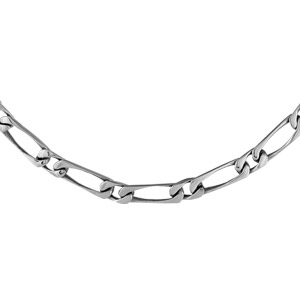 Cha�ne en acier maille altern�e 1+1 - largeur 5mm longueur 55cm - Vue 2