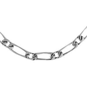 Cha�ne en acier mailles altern�e 1+1 - largeur 6mm longueur 50cm - Vue 2