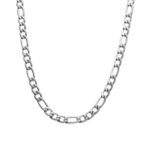 Collier en acier satin� 1+3 6mm - 50cm - Vue 2