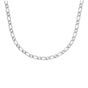 Collier en acier satin� 1+1 7mm  - 55cm - Vue 2