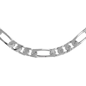 Cha�ne en acier maille altern�e 1+3 - largeur 7mm et longueur 50cm - Vue 2