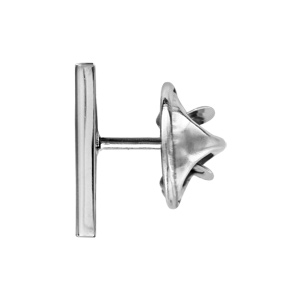 Pin\'s en acier brillant rectangulaire 16mm x 9mm � graver - Vue 2