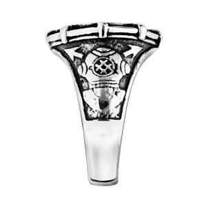 Chevali�re en acier roue de bateau patin� - Vue 2